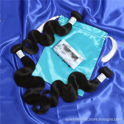 SPARK 10a Mink Brazilian Hair,Raw Virgin Cuticle Aligned Hair, Free Sample Brazilian Human Hair Bundles With Closure Frontal